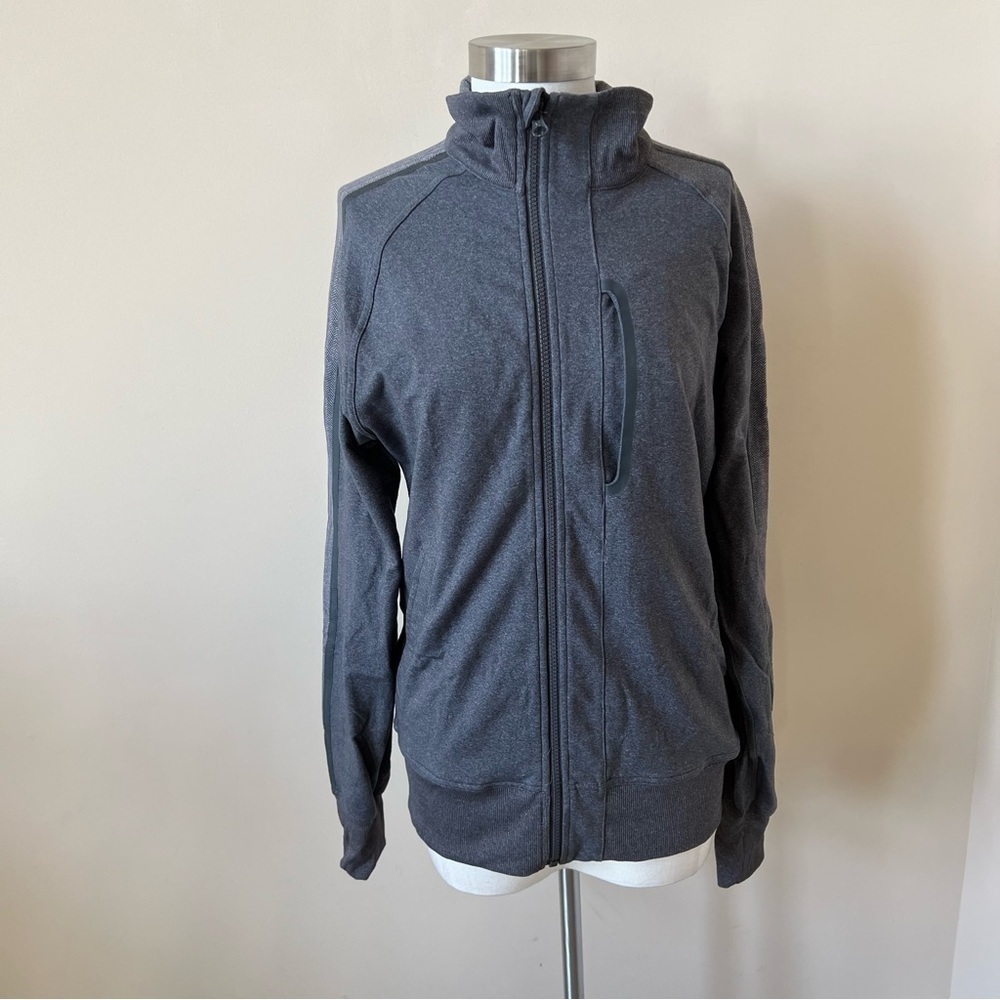 Lululemon men’s mock neck zip up jacket sweatshirt gray 807